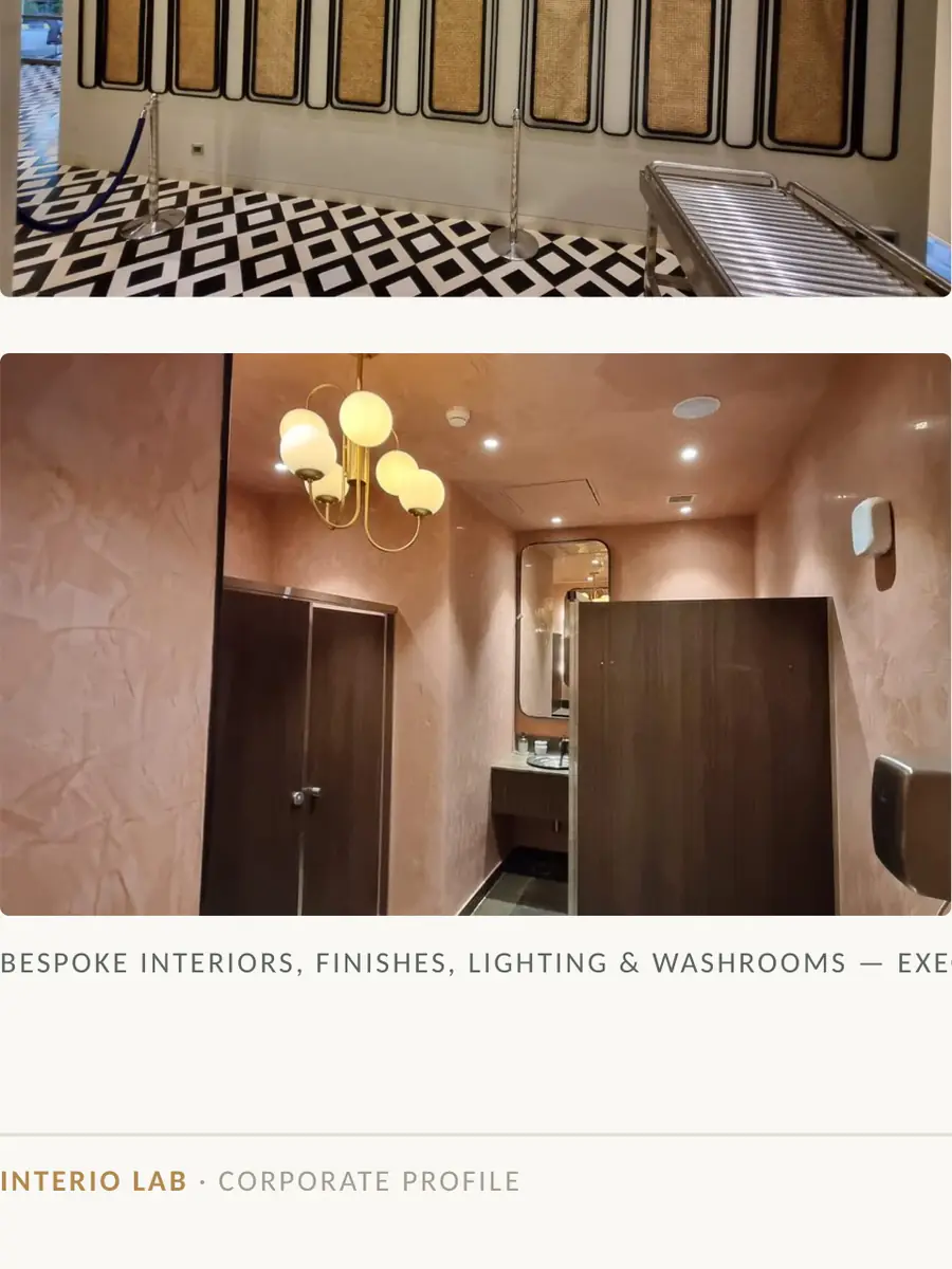 Privée Lounge washroom finishes