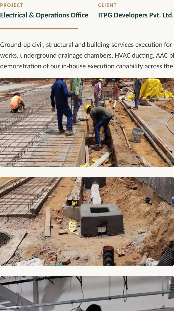 ITPG site raft reinforcement works