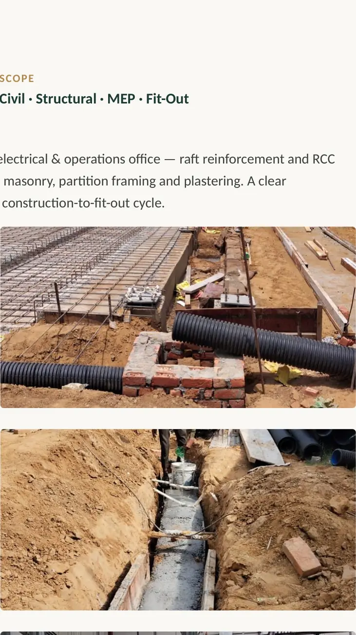 ITPG underground drainage chamber works