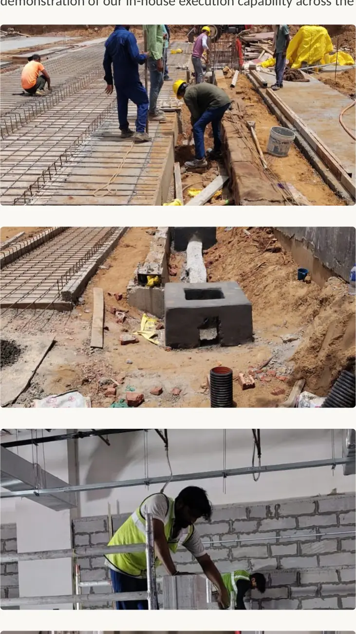 ITPG drainage chamber structural works